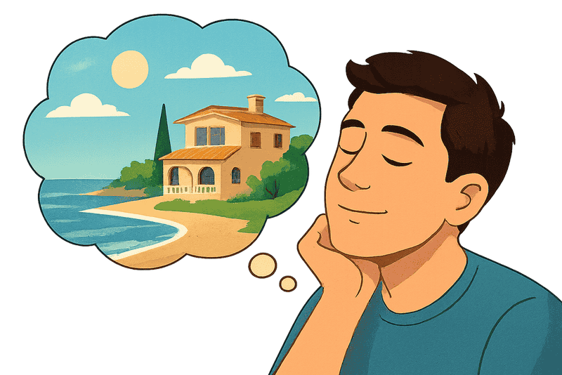 Čovjek zamišlja hrvatski san – kuću na moru kao simbol financijske sigurnosti